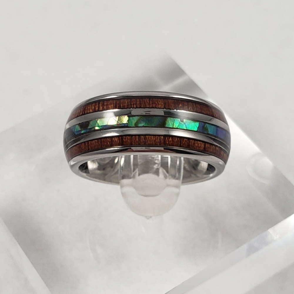 Wood and Abalone Inlay Band - Picture 2 of 9